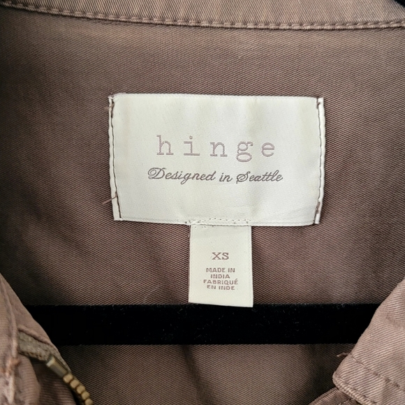 HINGE Khaki Brown Utility Jacket - Size XS - Picture 7 of 9
